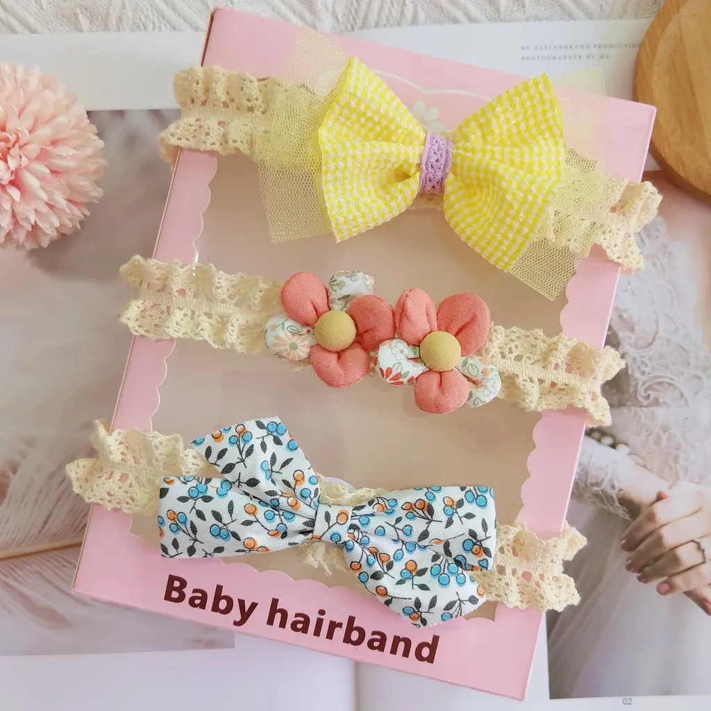 ALILA Hijab - Set Bandana Bayi isi 3 pcs / Headband Anak Premium Import Motif Korean Accessories