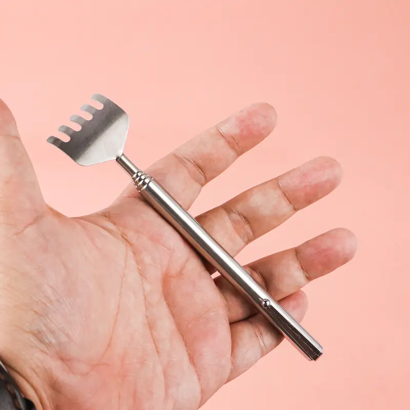 Alat Garuk Punggung Pen Clip Stainless Steel Telescopic Back Scratcher Tubuh 6