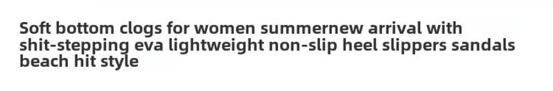 Product Introduction of Soft-soled hole shoes women's new summer-like EVA light non-slip heel slippers sandals beach high-value 2