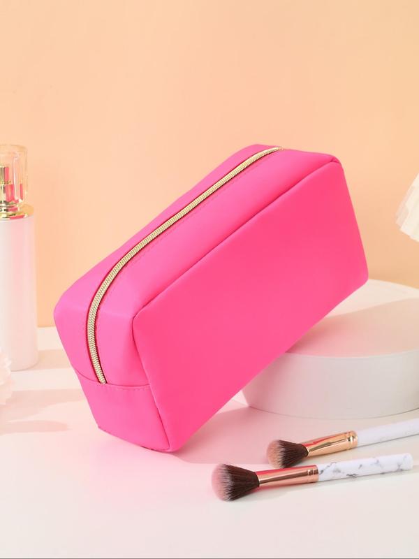 Simple Solid Color Makeup Bag, Portable Large Capacity Cosmetic Storage Bag, Zipper Makeup Organizer Pouch, Versatile Storage Bag for Travel, Gym 3