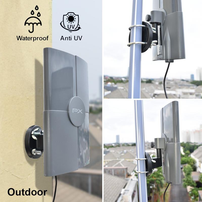 Product Introduction of PX Antena TV Digital Indoor Outdoor DA-5120 dengan Booster dan Power Inserter DA5120 Adaptor 4