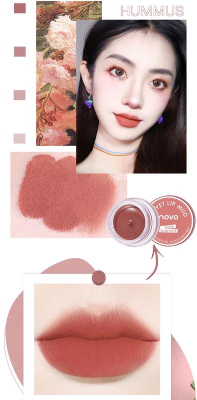 Product Introduction of NOVO Velvet Matte Jelly Lip Mud Lip Cream Lip Glaze Waterproof Moisturizing Smooth Lip Gloss Lip Tint Lips Makeup 25