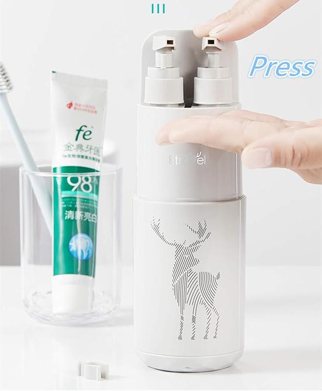 Cốc du lịch đựng bàn chải đánh răng, kem đánh, sữa tắm dầu gội 5 trong 1 3