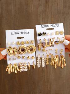 Arete de botón de corazón y mariposa decorados con perla falsa y pedrería para regalo de verano 2024, Joyería delicada nueva para decoración
