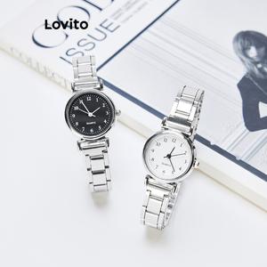Lovito casual plain vintage quartz watch for women l75fd168 vintage plain casual Lovito quartz watch for women l75fd168