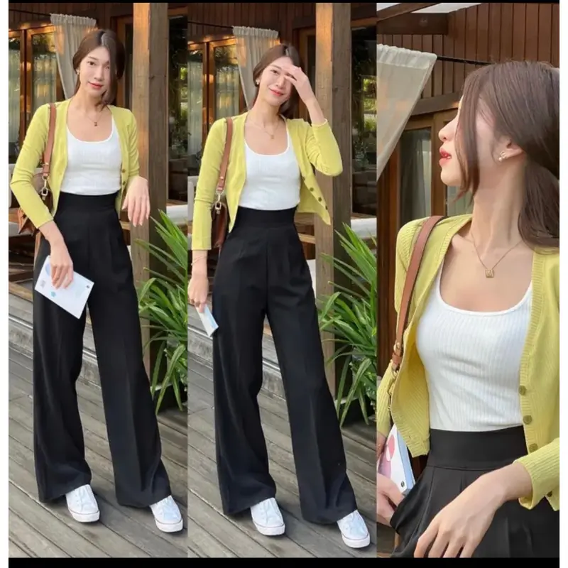 Quần Tây Ống Suông Big size Nữ Dáng Dài Khóa Hông Gen Eo Ôm body tôn dáng 95-98cm. 5