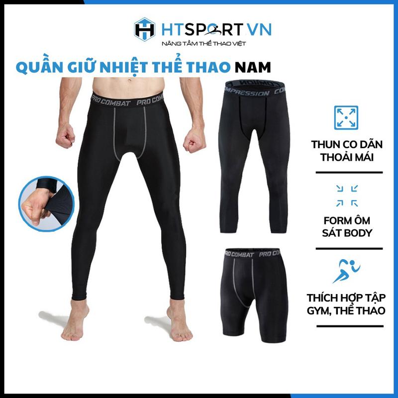 Quần Giữ Nhiệt Nam, Quần Tập Gym Jogger LEGGING Nam Lót Trong Dài Pro Combat Thể Thao Bóng Rổ Đá Bóng Chạy Bộ Sport