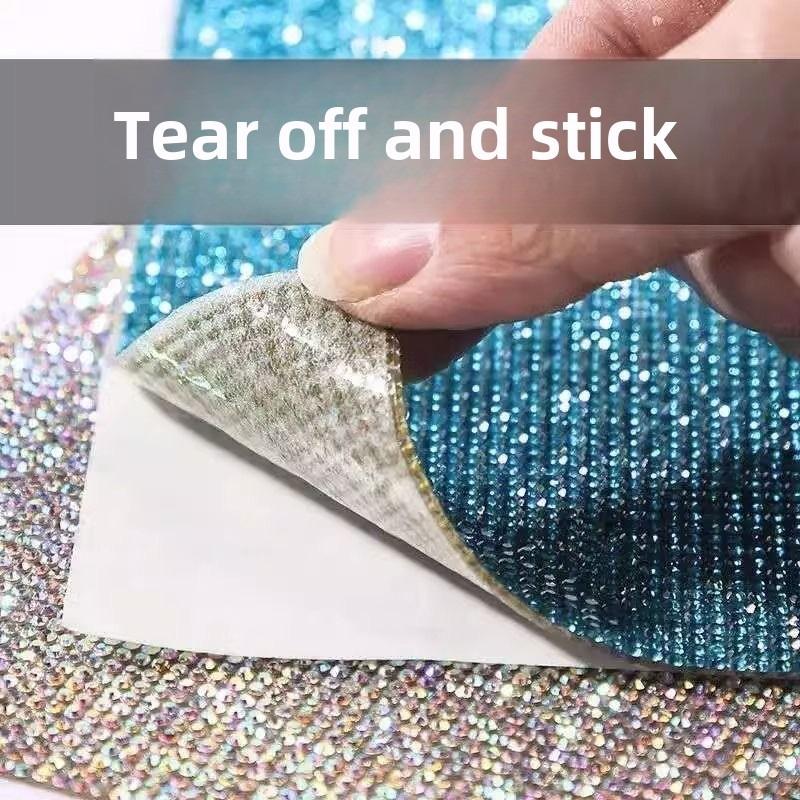 Product Introduction of Car Rhinestone Stickers, Crystal Sparkling Diamond Stickers, DIY Diamond Back Adhesive, Cross-border Self-adhesive, Hot Selling Rhinestone Accessories 3