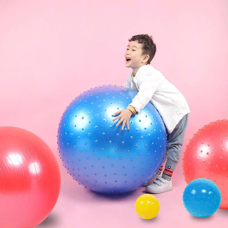 Bóng tập yoga cho trẻ em người lớn trơn, gai chất liệu cao su dày mềm mại an toàn luyện tập thể thao massage KHÔNG KÈM BƠM