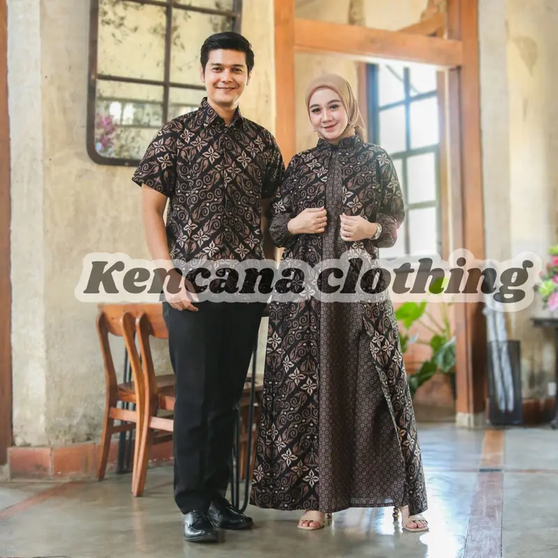 Couple Batik Keluarga Motif songket Abu 3