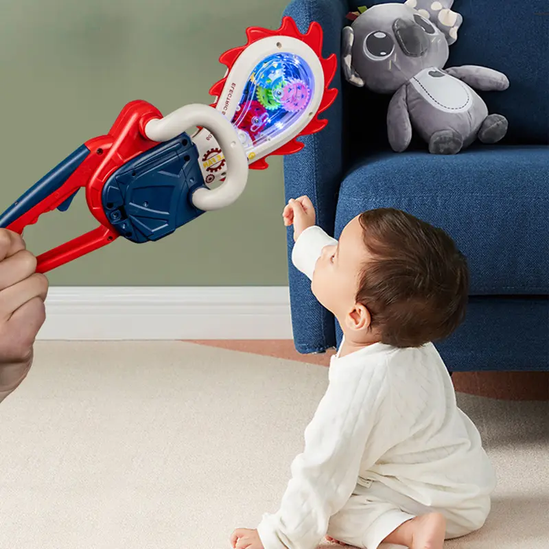 Cưa Điện, Cho Trẻ Em, Thiết Kế Hoạt Hình, Hấp Dẫn Và Ngầu, Mô Phỏng, Có Nhạc Phát Sáng, Giả Vờ Chơi, Dụng Cụ Chơi Đồ Chơi, Thích Hợp Sử Dụng Tại Nhà 2