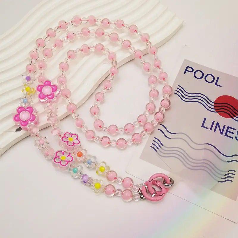  Dây Đeo buộc điện thoại di động Dài Cá Nhân Hóa Phong Cách Ins Hạt Tròn Mặt Dây Chuyền Đính Cườm Hoa Nhỏ Dây Treo Túi Treo Thông Dụng Thích Hợp Cho Người Nổi Tiếng Trên Internet Kiểu Đeo Chéo 