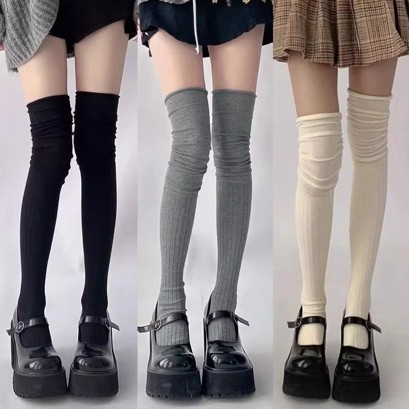  Sét 4 Đôi Tất Vớ Đùi Tạo Nhún Chống Trơn Phong Cách Hàn Quốc Dành Cho Nữ Ươmen  Tất Nhún  