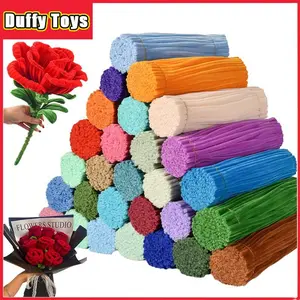 Duffy Toys 100 Pcs Pipe Cleaner Kawat Bulu 30cm / Bahan Kraf DIY Manua / Anak & Dewasa /Bendung Mudah