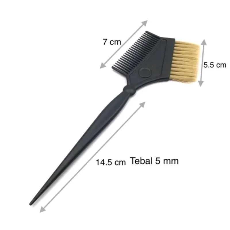Kuas Sisir Semir Cat Rambut Bulu Coklat Salon Barbershop