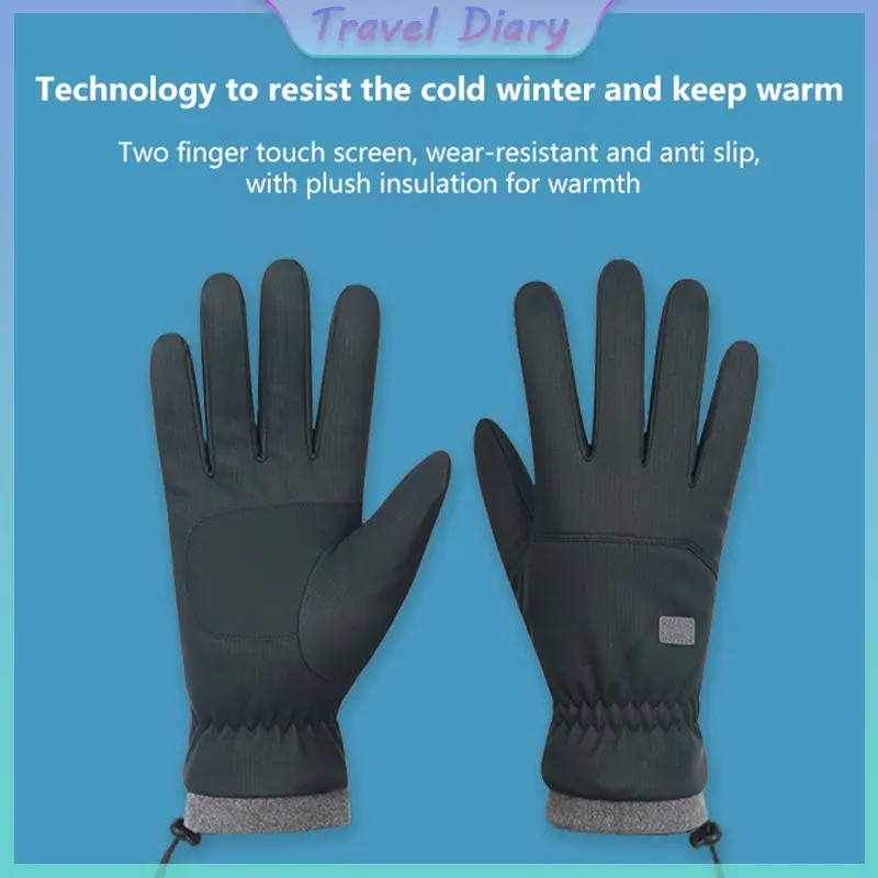 1Pair Winter Cycling Gloves For Men Women Warm Biking Glove For Riding Bicycle Gloves Waterproof Touchscreen Accessories