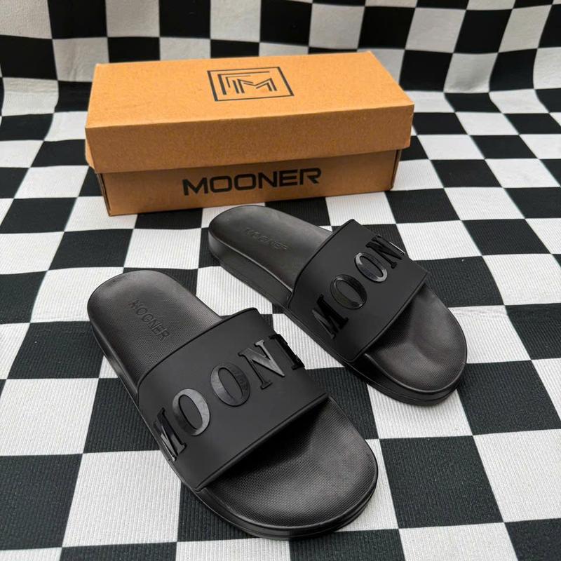 Dép quai ngang Mooner thiết kế phong cách,dành cho nam nữ họa tiết bóng dành cho nam nữ, full size 36-43