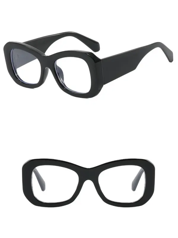 Unisex Fashionable Tinted Lens Eyeglasses, Trendy Casual Eyeglasses for Everyday Use, Fashion Accessories for Outdoor Activities 4