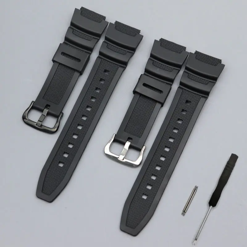 Tali jam tangan AE-1200, jalur resin silikon, W-S200 / 210 / W216 / F108, 18mm, Sgw300 / 400 Watch Watches