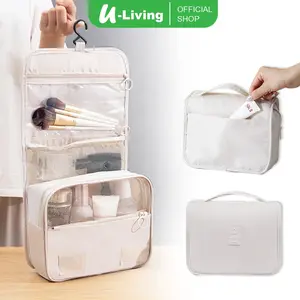 U-Living Tas Make Up Tas Flip Gantung Tas Travel Pouch Organizer Kosmetik Dengan Kait Waterproof Kapasitas Besar TM006
