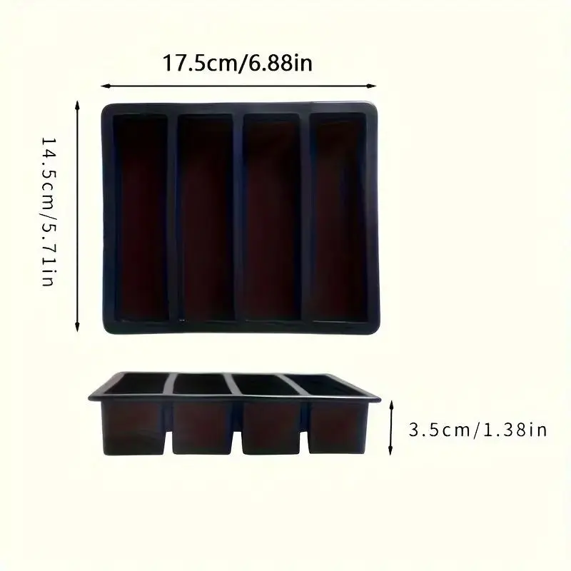 Silicone Ice Cube Tray, 2 Counts Long Stick Ice Cube Mold, Easy Release Flexible Ice Tray for Chilled Drinks & Food Preparation 1