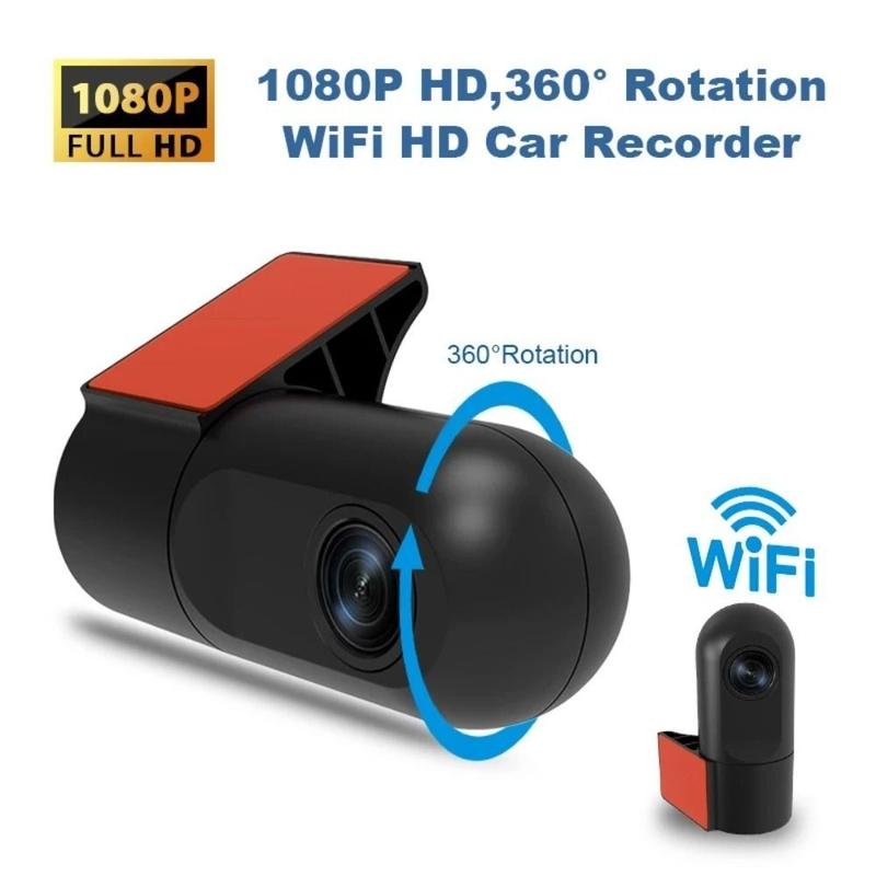 mogter Di động Kiểm soát ứng dụng Camera hành trình WiFi Ghi hình HD 360 ° Xem…