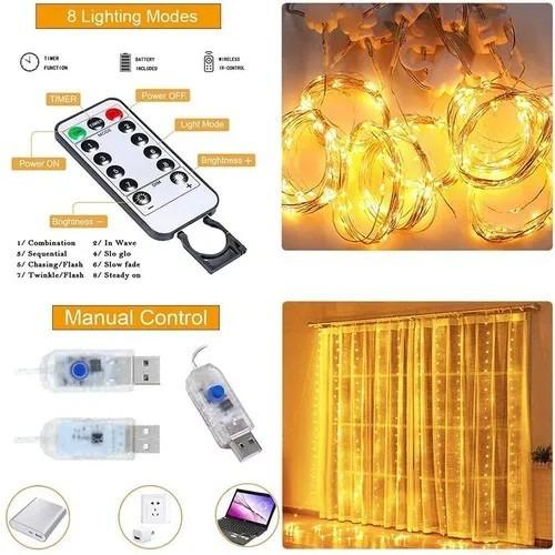 Lampu Hias Tirai Tumblr 3x3 meter LED Curtain Light Lampu Tirai Gorden Dekorasi Natal 4