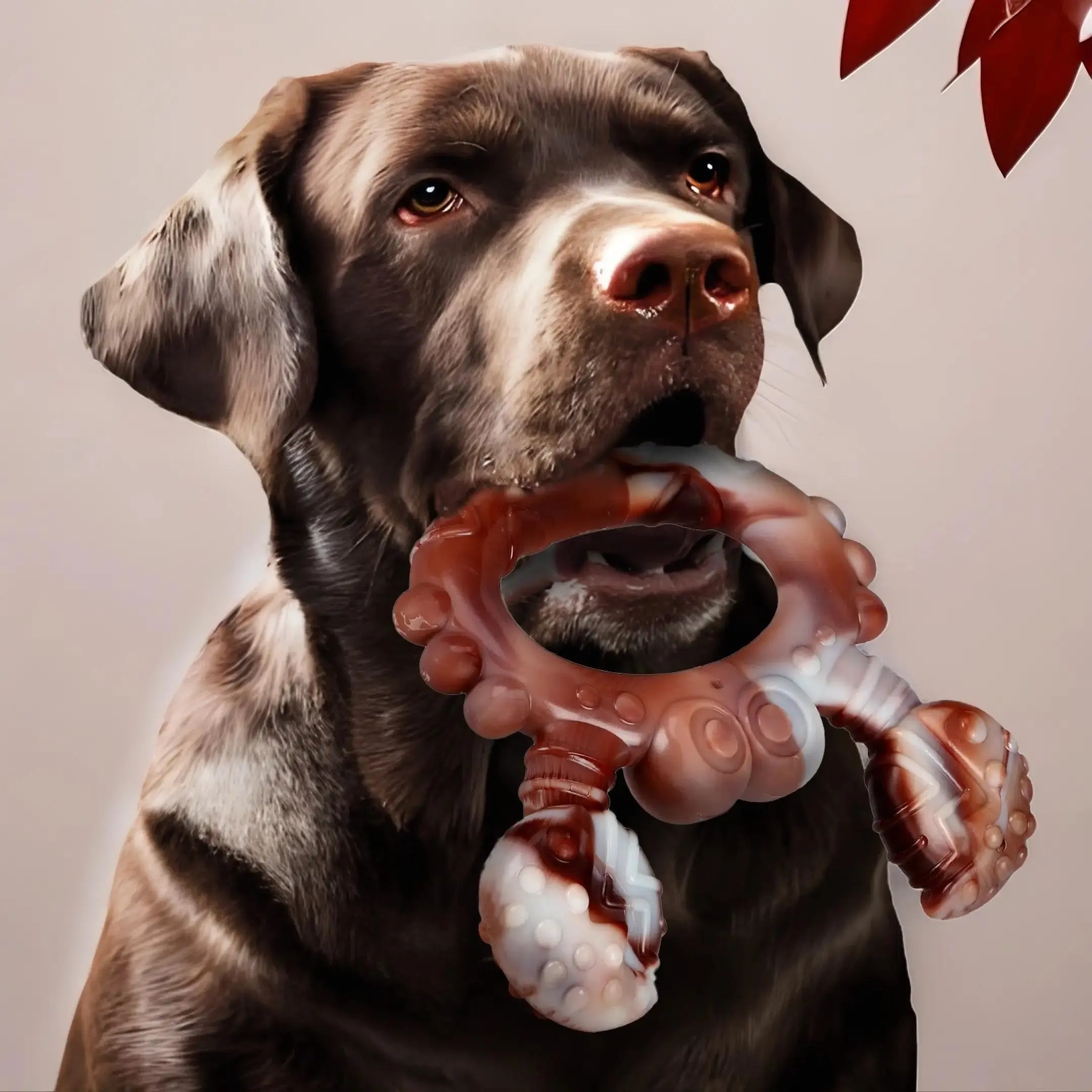 Crab Shaped Pet Chew Toy, Durable Dog Chew Toy, Dog Teeth Cleaning Toy Suitable for Medium, Large and Extra Large Dogs, Pet Interactive Supplies, Valentine's Day Gift, Dog Stuff