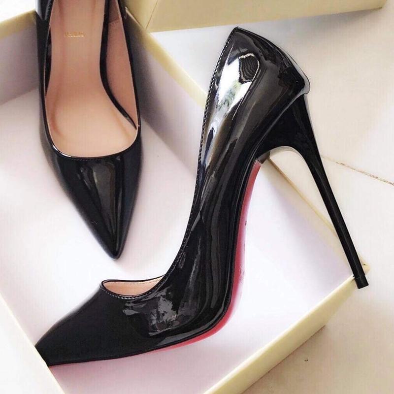 Giày cao gót bít mũi pump cổ điển cao 7cm - 9cm - 11cm - 12cm Cao Su Nữ