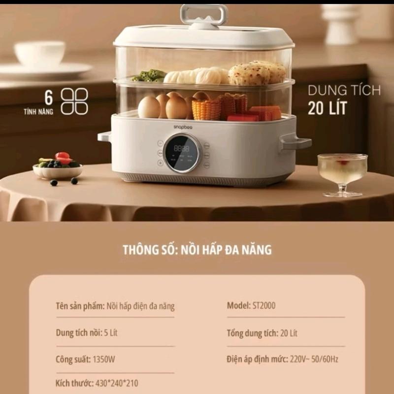 NỒI HẤP ĐA NĂNG SNAPBEE  ST2000 DUNG TÍCH 20L BẢO HÀNH 24 THÁNG 2