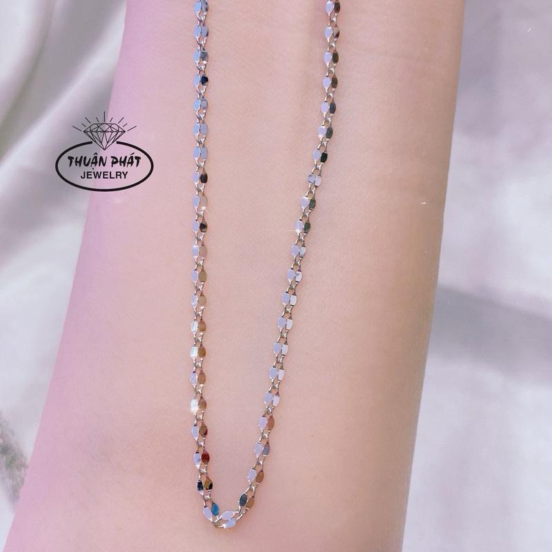  Phụ Kiện Dây Chuyền D01024 Lá Me Bản 2li Dài 45cm Đeo Cổ Dễ Thương Trang Sức Bạc Ý Xi Kim- Bạc Thuận Phát  Nữ 