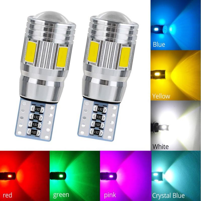 Xi nhan, demi led chân t10 gắn xe máy vỏ nhôm cao cấp gắn đèn đồng hồ 6 chip led