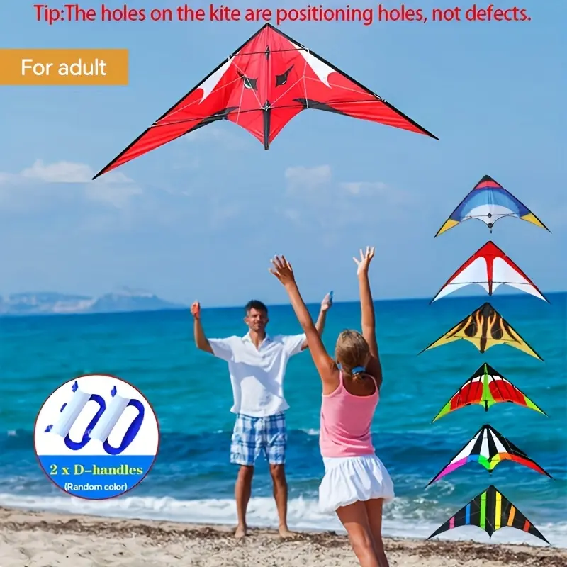 1.35m & 1.8m Double Line Stunt Kite with 2 Handles - Large 53in/63in ...