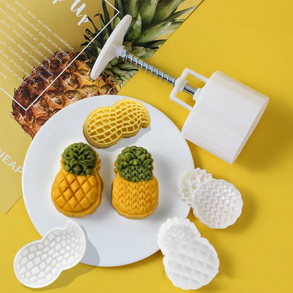 30g-50g CETAKAN nastar mooncake mould pineapple cake Cetakan Kue Nanas Puff Pastry Model Kue Bulan Nanas Tekan Tangan