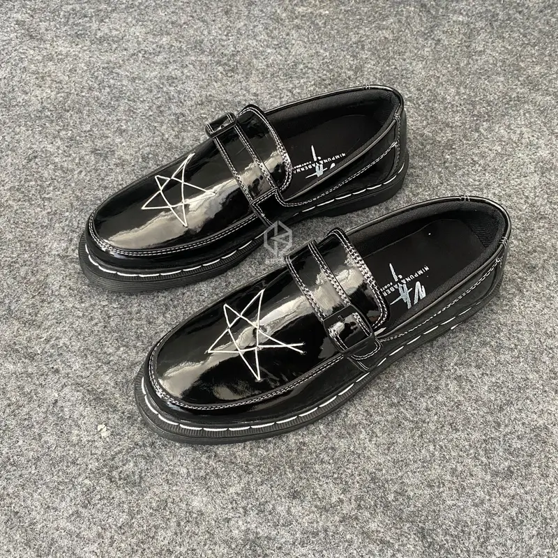Sepatu Formal Loafers Pria Hitam Star Glossy | Sepatu Formal Casual Pria Keren | Sepatu Loafers Kerja Pria Kulit 2