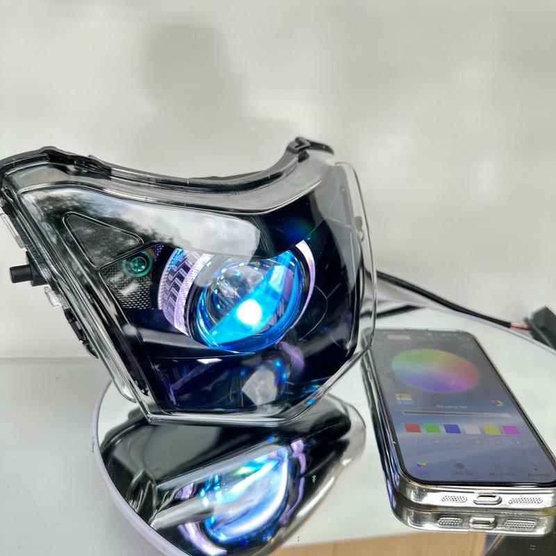 Bi Cầu Wave Độ Sẵn Bi F11 + E11+ M10 Mắt Quỷ App + 3D App Công Xuất 60W 70W Lắp Wave 50-100-110 Bảo Hành 12 Tháng ( Tặng Kèm Dây Nguồn Bi ) Đèn Pha lắp xe máy