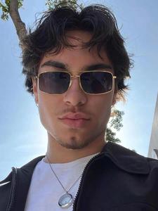 Gafas rectangulares con marco de metal para hombre, gafas casuales de moda para uso diario, accesorios de moda para actividades al aire libre