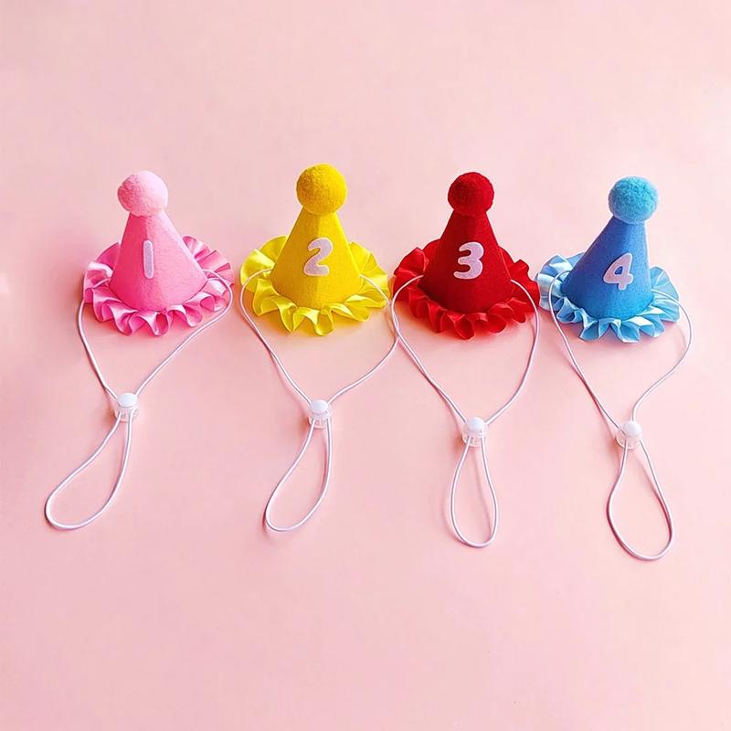Product Introduction of Cat Birthday Scarf Hat Set Dog Birthday Party Supplies Pet Scarf Cute Puppy Birthday Hat Scarf Decor For Small Medium Pets 2024 8