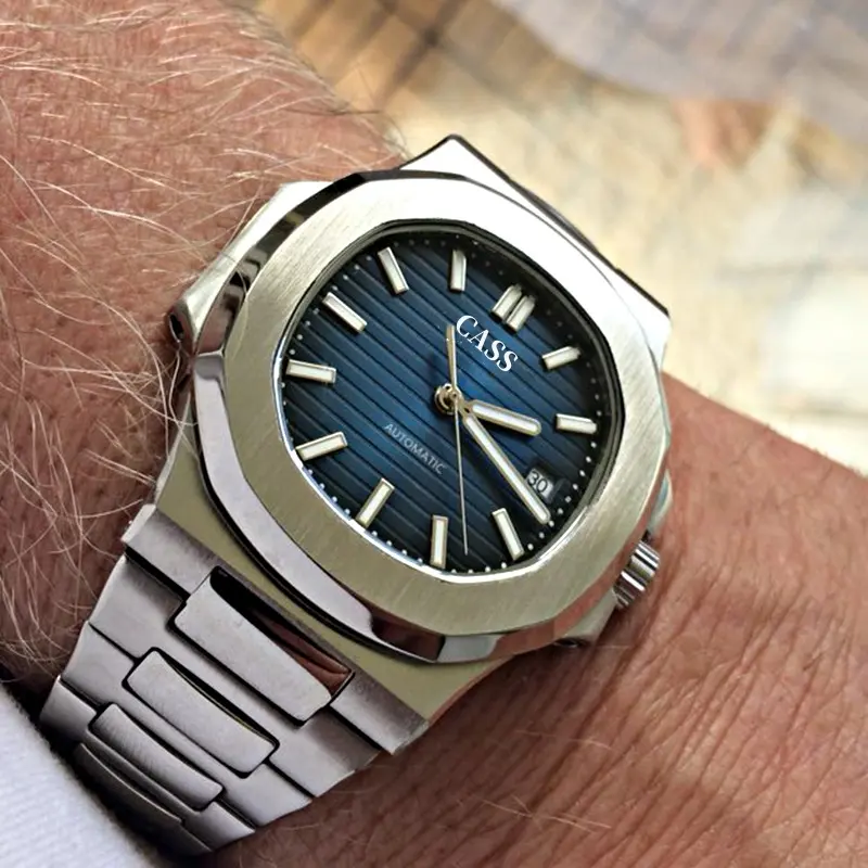 Jam Tangan Pria 2024 High -D Fashion Ultra -Thin Nautilus Steel Band Waterproof Luminous Live Broadcast CASS-Z01