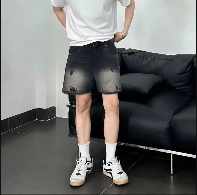 ( Bigsize 45-120kg)  Combo 2 Quần short Jean nam, quần short bò cạp khuy lưng chun vải jean mềm 5