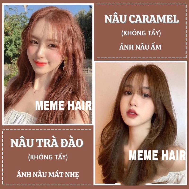 Combo thuốc nhuộm tóc nâu caramel & nâu trà đào