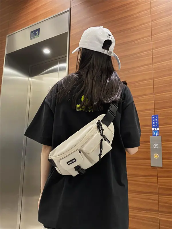 Women's Casual Plain Fanny Pack, Fashionable Multi-pocket Waist Bag for Daily Used, Casual Trendy Versatile High-quality Daily Commuting Bag 3