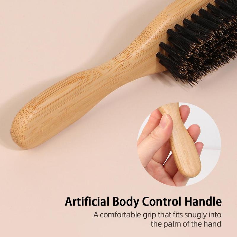 Product Introduction of Bamboo Handle Hair Brush, Hair Detangling & Styling Tool, Hairdressing Comb for Men, Professional Hair Styling Tools for Barber 5