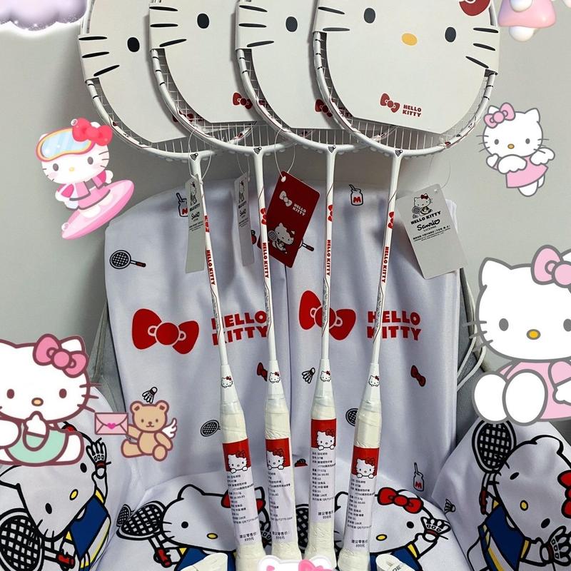 Vợt Cầu Lông, Hello Kitty, Mèo Kt, 4U, Carbon Toàn Bộ Bền, Thích Hợp Cho Học Sinh Nam Và Nữ, Chụp Huấn Luyện Lối Vào, Năm 2024 0