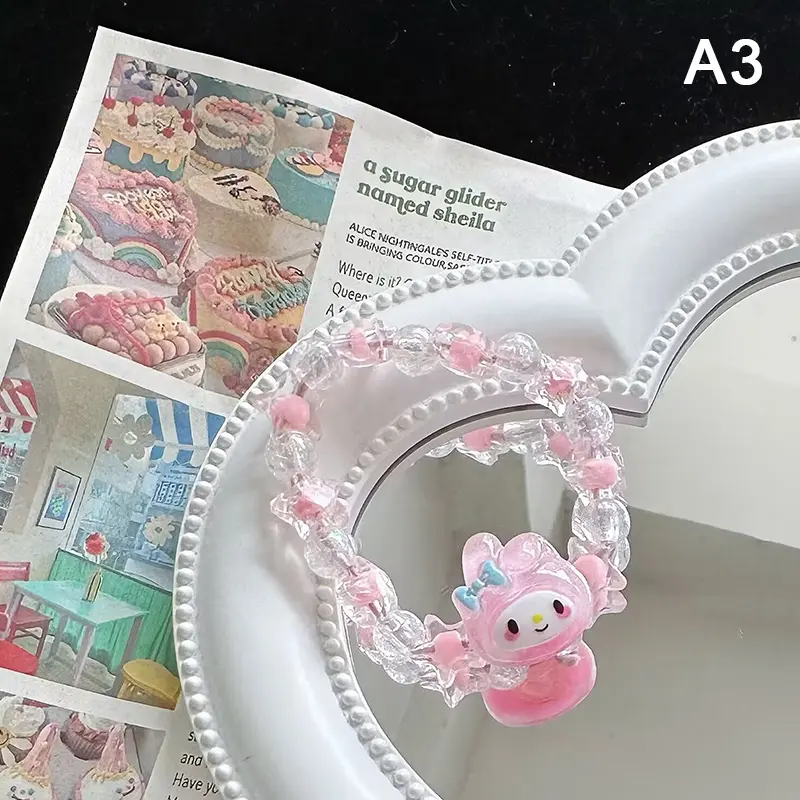 Vòng Tay Thời Trang Hoạt Hình Dễ Thương, Đính Cườm, Phong Cách Kawaii, Hàng Mới Về, Có Cinnamoroll, Kuromi Và Các Nhân Vật Giả, Giá Trị Cao, Thích Hợp Làm Quà Tặng Bạn Thân Móc Khoá Phụ Kiện 8