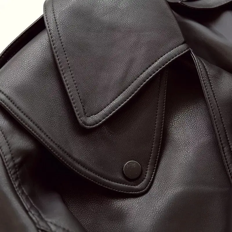 Riseleather.id Jaket Kulit Wanita Oversize Korean BLACK VEIL 90’s VINTAGE 4