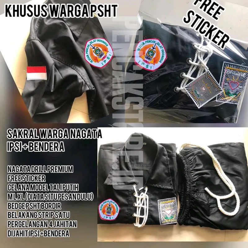 Sakral WARGA PSHT nagata drill free sticker sakral nagata termurah sakral nagata original asli Set 2