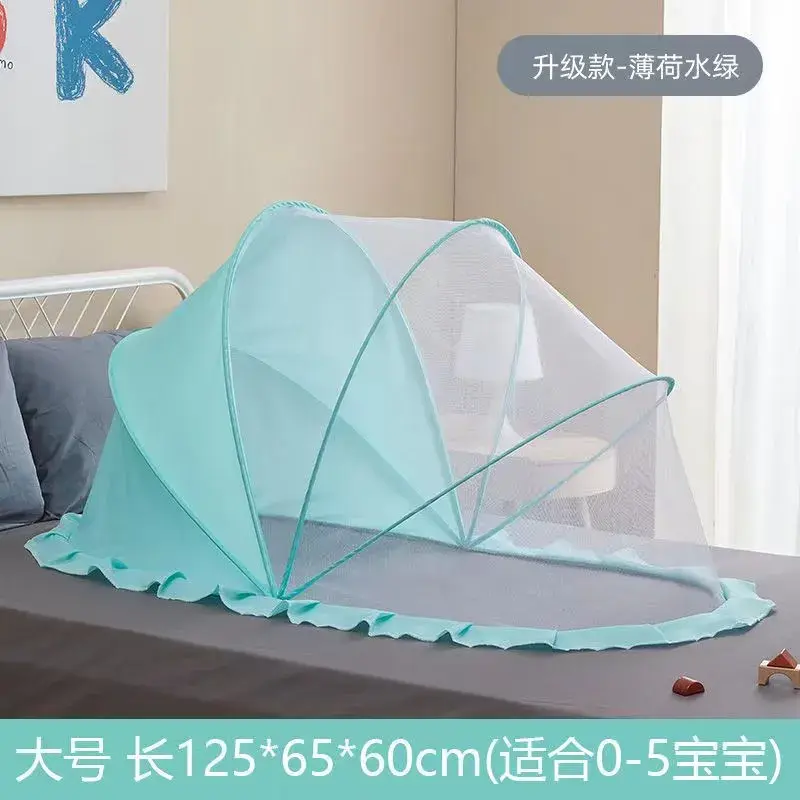 Màn chống muỗi cho Em Bé Có Thể Gập Lại và có thể bảo vệ, kiểu nhà trẻ, lưới chống muỗi, lắp đặt miễn phí, bao gồm vỏ Cho Bé Màn Chụp 2