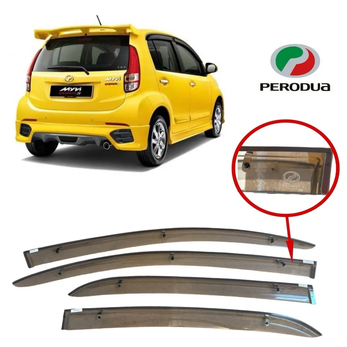 Doorvisor Perodua Myvi Icon / Lagi Best Smoke & Cromax Siap Clip Dan Bracket