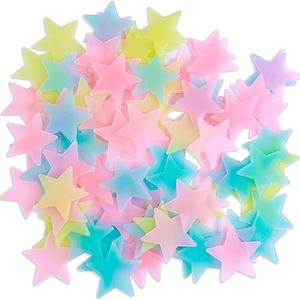 Etiqueta en Forma de Estrella, 100pcs Etiqueta que Brilla en la Oscuridad, Calcomanía para Pared Autoadhesiva Impermeable, Etiqueta Decorativa para Hogar Dormitorio Sala de Estar